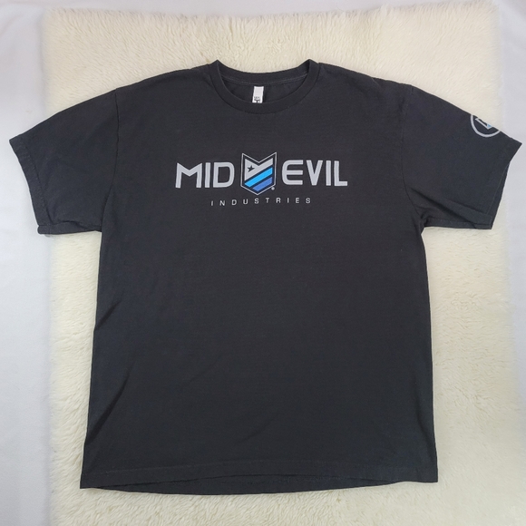 NOT FOR SALE Mid-Evil Industries Graphic Short Sleeve Mens T-Shirt Sz L - Picture 8 of 8